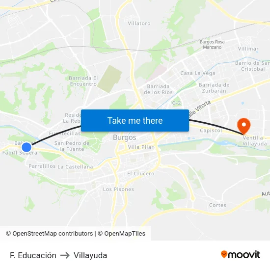 F. Educación to Villayuda map