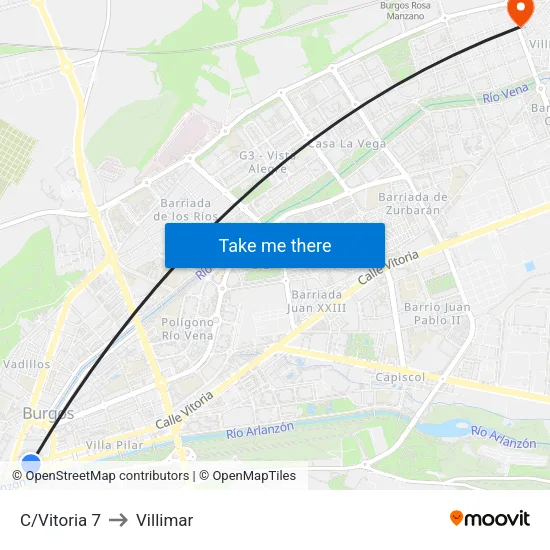 C/Vitoria 7 to Villimar map
