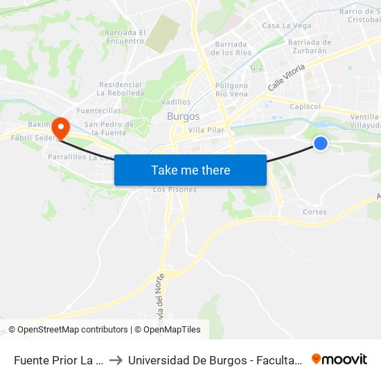Fuente Prior to Universidad De Burgos - Facultad De Derecho map