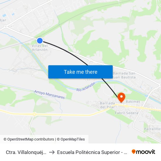 Villas Del Arlanzón to Escuela Politécnica Superior - Universidad De Burgos - Campus Milanera map