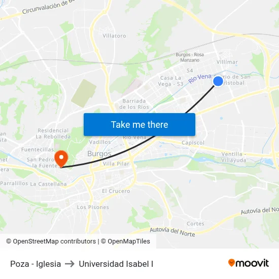 Poza - Iglesia to Universidad Isabel I map