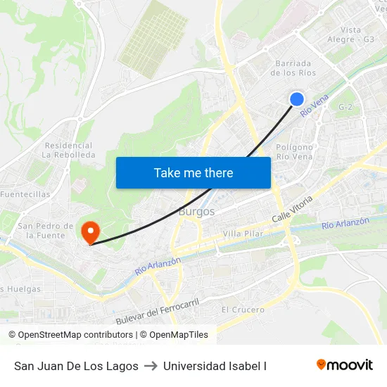 San Juan De Los Lagos to Universidad Isabel I map