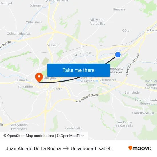 Juan Alcedo De La Rocha to Universidad Isabel I map