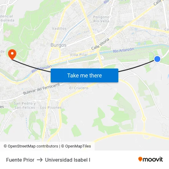 Fuente Prior to Universidad Isabel I map