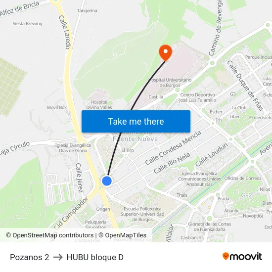 Pozanos 2 to HUBU bloque D map