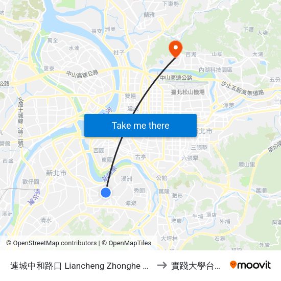 連城中和路口 Liancheng Zhonghe Rd. Entrance to 實踐大學台北校區 map