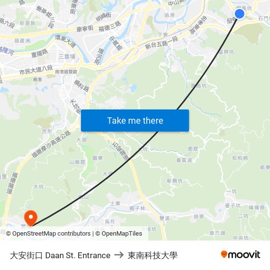 大安街口 Daan St. Entrance to 東南科技大學 map