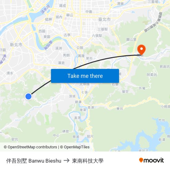 伴吾別墅 Banwu Bieshu to 東南科技大學 map