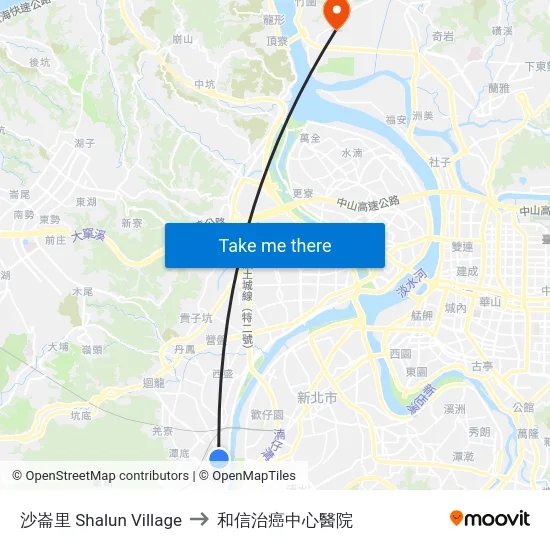 沙崙里 Shalun Village to 和信治癌中心醫院 map