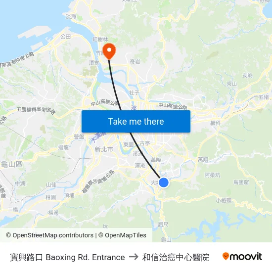 寶興路口 Baoxing Rd. Entrance to 和信治癌中心醫院 map