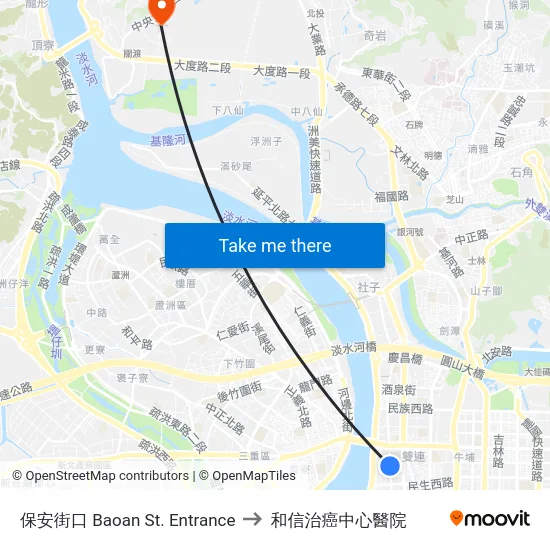 保安街口 Baoan St. Entrance to 和信治癌中心醫院 map