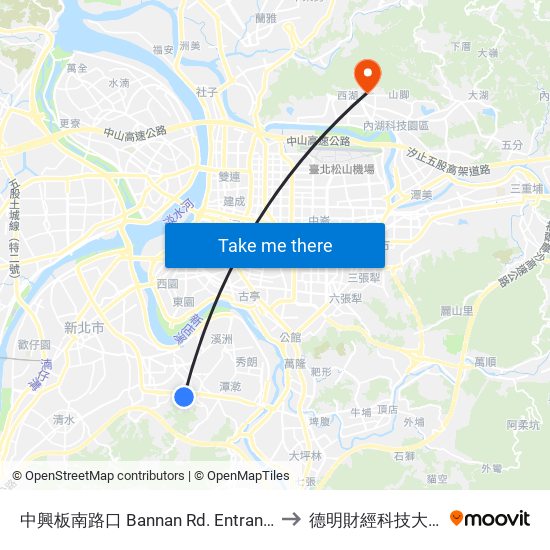 中興板南路口 Bannan Rd. Entrance to 德明財經科技大學 map