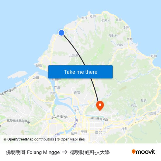 佛朗明哥 Folang Mingge to 德明財經科技大學 map