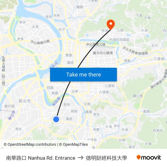 南華路口 Nanhua Rd. Entrance to 德明財經科技大學 map