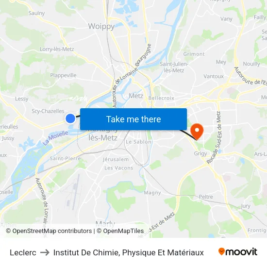 Leclerc to Institut De Chimie, Physique Et Matériaux map