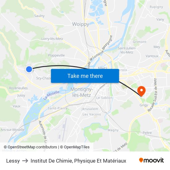 Lessy to Institut De Chimie, Physique Et Matériaux map