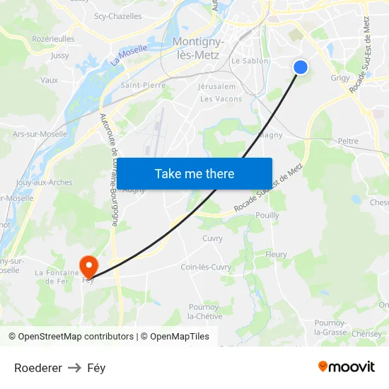 Roederer to Féy map