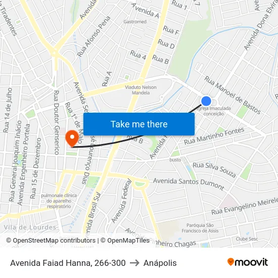 Avenida Faiad Hanna, 266-300 to Anápolis map