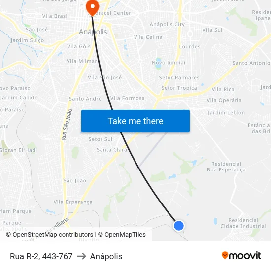 Rua R-2, 443-767 to Anápolis map