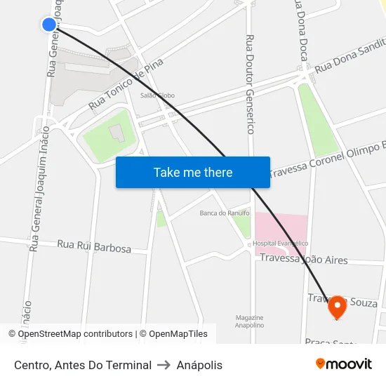 Centro, Antes Do Terminal to Anápolis map