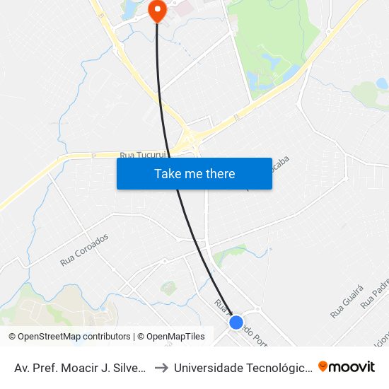 Av. Pref. Moacir J. Silvestre, 321(Agrohaus) to Universidade Tecnológica Federal Do Paraná map