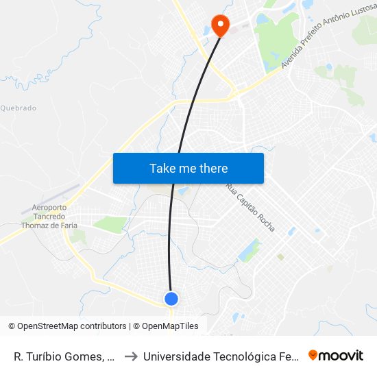 R. Turíbio Gomes, 1885-1981 to Universidade Tecnológica Federal Do Paraná map