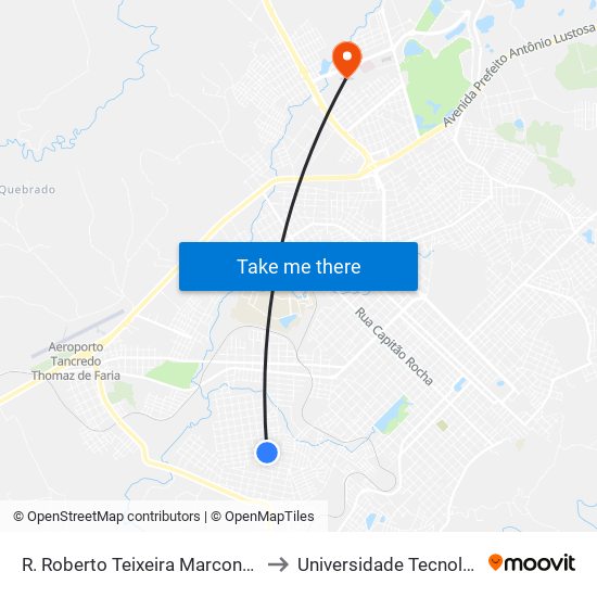 R. Roberto Teixeira Marcondes, 2-118 (Comercial Brasília) to Universidade Tecnológica Federal Do Paraná map