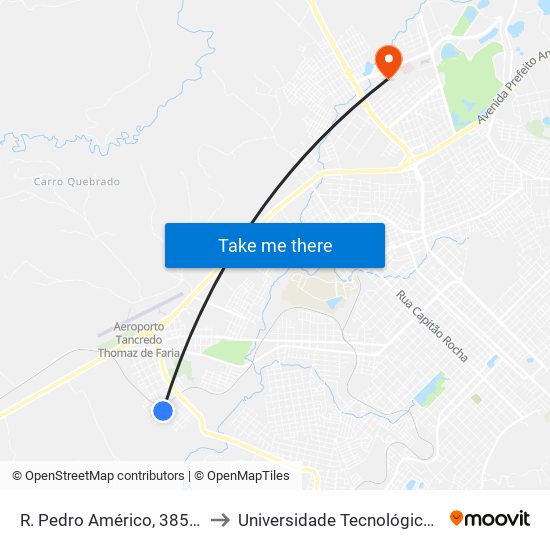 R. Pedro Américo, 385 (Gula Sorveteria) to Universidade Tecnológica Federal Do Paraná map