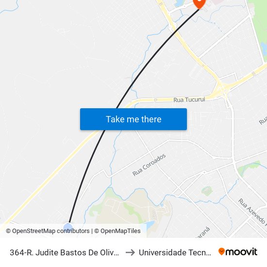 364-R. Judite Bastos De Oliveira, 975-1017 - Jardim Das Americas to Universidade Tecnológica Federal Do Paraná map