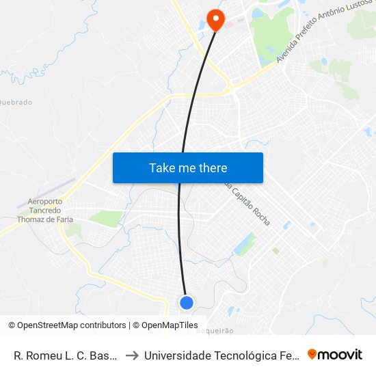 R. Romeu L. C. Bastos, 26-110 to Universidade Tecnológica Federal Do Paraná map