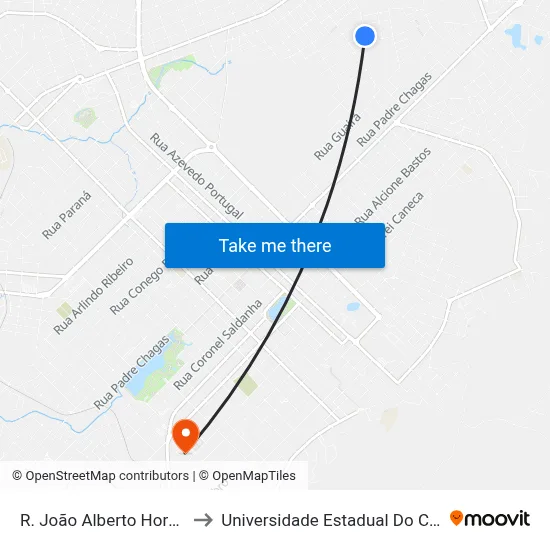 R. João Alberto Horst, 63-137 to Universidade Estadual Do Centro-Oeste map