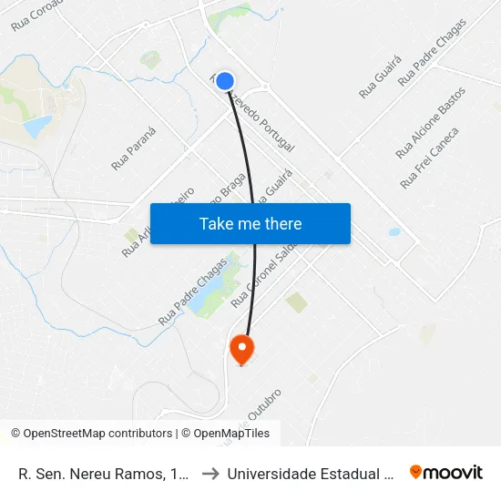 R. Sen. Nereu Ramos, 1859 (Auto Shop) to Universidade Estadual Do Centro-Oeste map