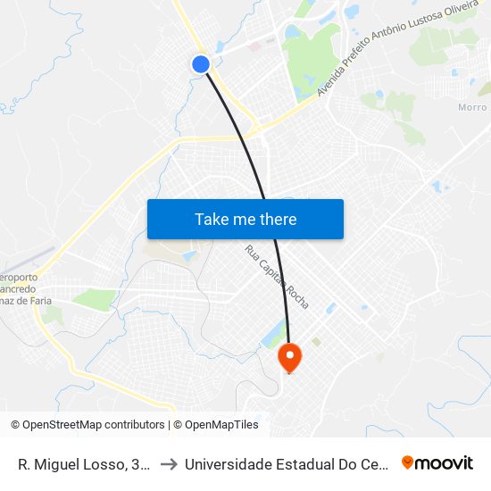 R. Miguel Losso, 377-515 to Universidade Estadual Do Centro-Oeste map