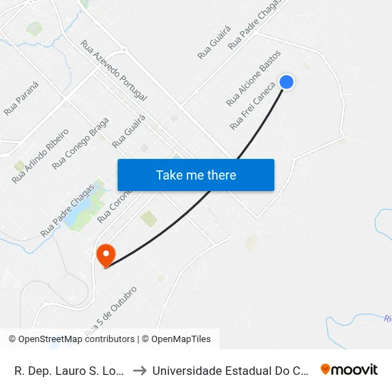 R. Dep. Lauro S. Lopes, 488 to Universidade Estadual Do Centro-Oeste map