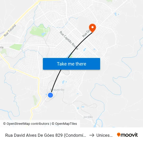 Rua David Alves De Góes 829 (Condomínio Do Idoso) to Unicesumar map