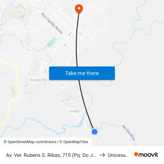 Av. Ver. Rubens S. Ribas, 715 (Pq. Do Jordão) to Unicesumar map