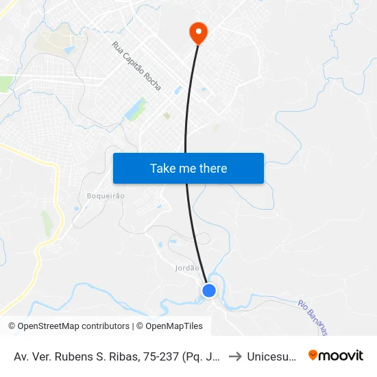 Av. Ver. Rubens S. Ribas, 75-237 (Pq. Jordão) to Unicesumar map