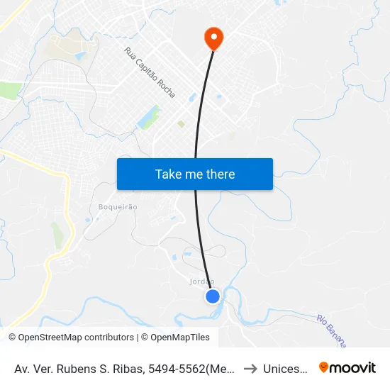 Av. Ver. Rubens S. Ribas, 5494-5562(Mercado Santos) to Unicesumar map