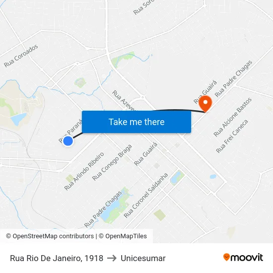 Rua Rio De Janeiro, 1918 to Unicesumar map