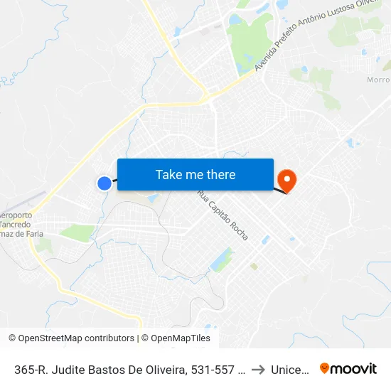 365-R. Judite Bastos De Oliveira, 531-557 - Jardim Das Americas to Unicesumar map