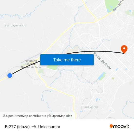 Br277 (Idaza) to Unicesumar map