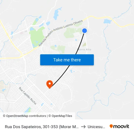 Rua Dos Sapateiros, 301-353 (Morar Melhor) to Unicesumar map
