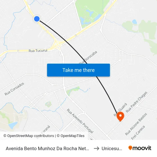 Avenida Bento Munhoz Da Rocha Neto, 45 to Unicesumar map