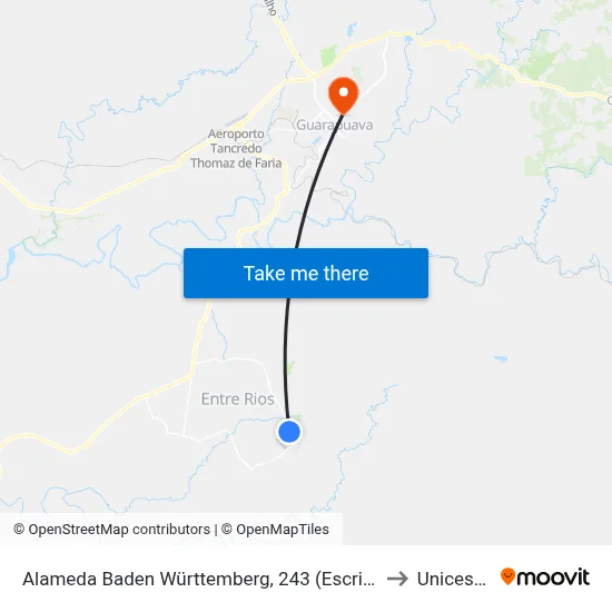 Alameda Baden Württemberg, 243 (Escritório Agromalte) to Unicesumar map