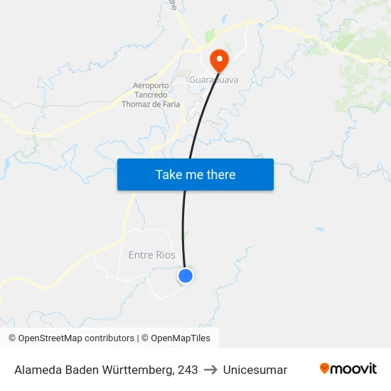 Alameda Baden Württemberg, 243 to Unicesumar map