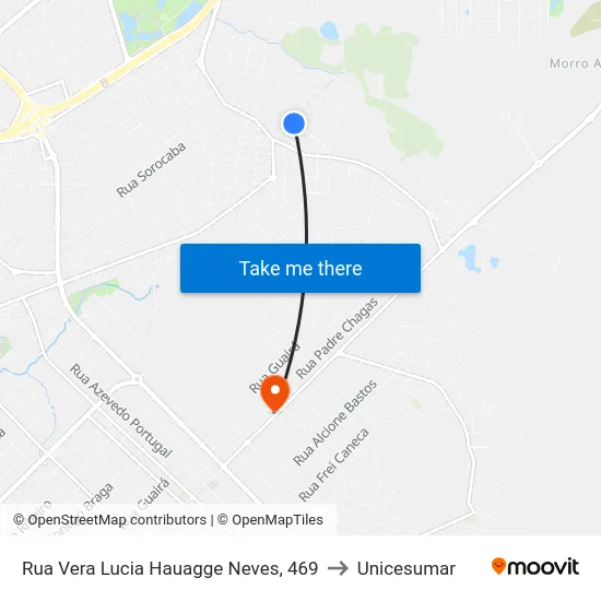 Rua Vera Lucia Hauagge Neves, 469 to Unicesumar map