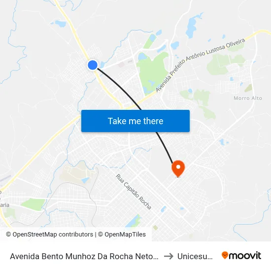 Avenida Bento Munhoz Da Rocha Neto, 1902 to Unicesumar map