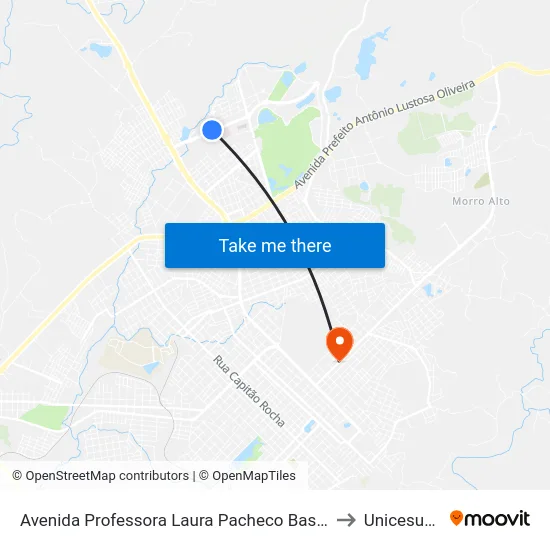 Avenida Professora Laura Pacheco Bastos, 800 to Unicesumar map