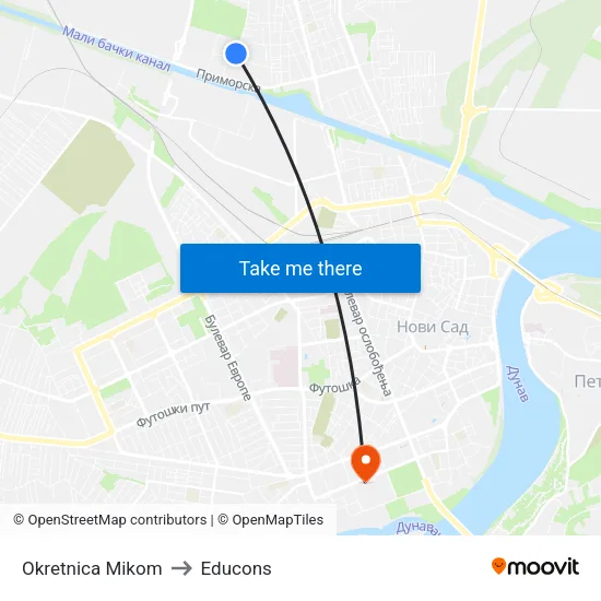 Mikom Terminal to Educons map