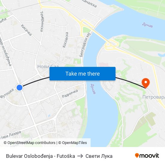 Bulеvar Oslobođenja - Futoška to Свети Лука map